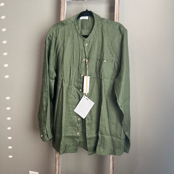 🫒 NWT Linen shirt 3 XL SSeinse - Picture 1 of 9